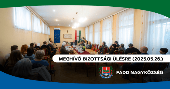 Meghívó Bizottsági Ülésre (2025.05.26.)