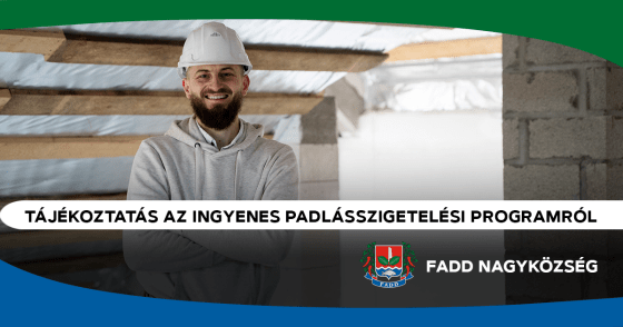 Tájékoztatás az ingyenes padlásszigetelési programról
