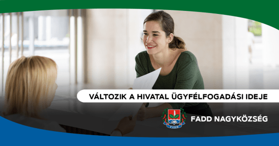 Változik a hivatal ügyfélfogadási ideje