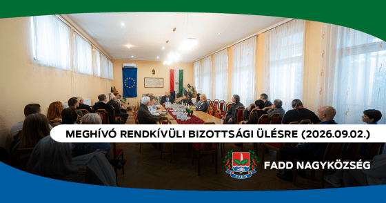 Meghívó rendkívüli bizottsági ülésre (09.02.)