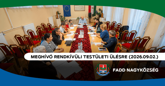 Meghívó rendkívüli testületi ülésre (09.02.)